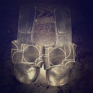 Kate Spade black backless sandals